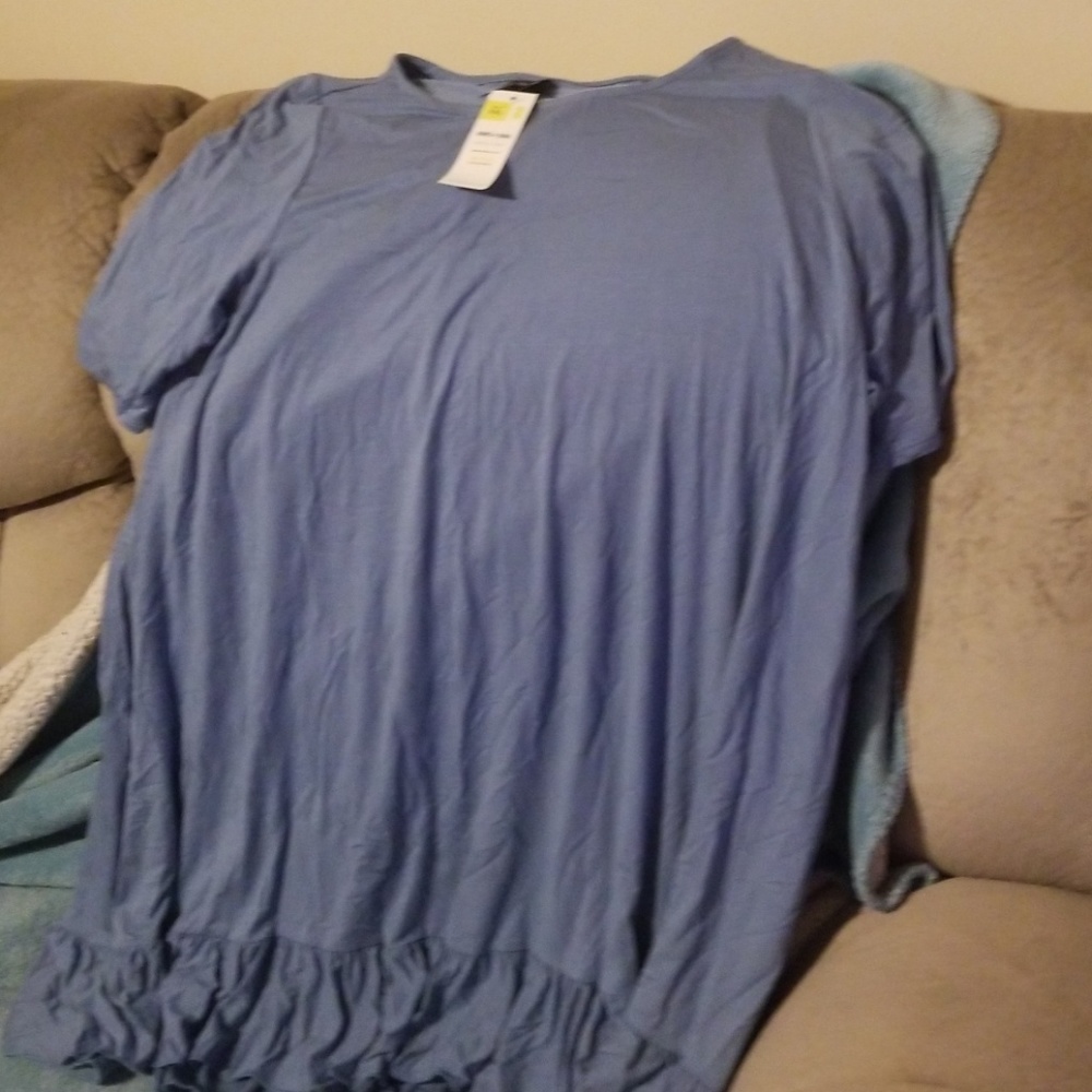 Supercute Blue Ruffled Tunic